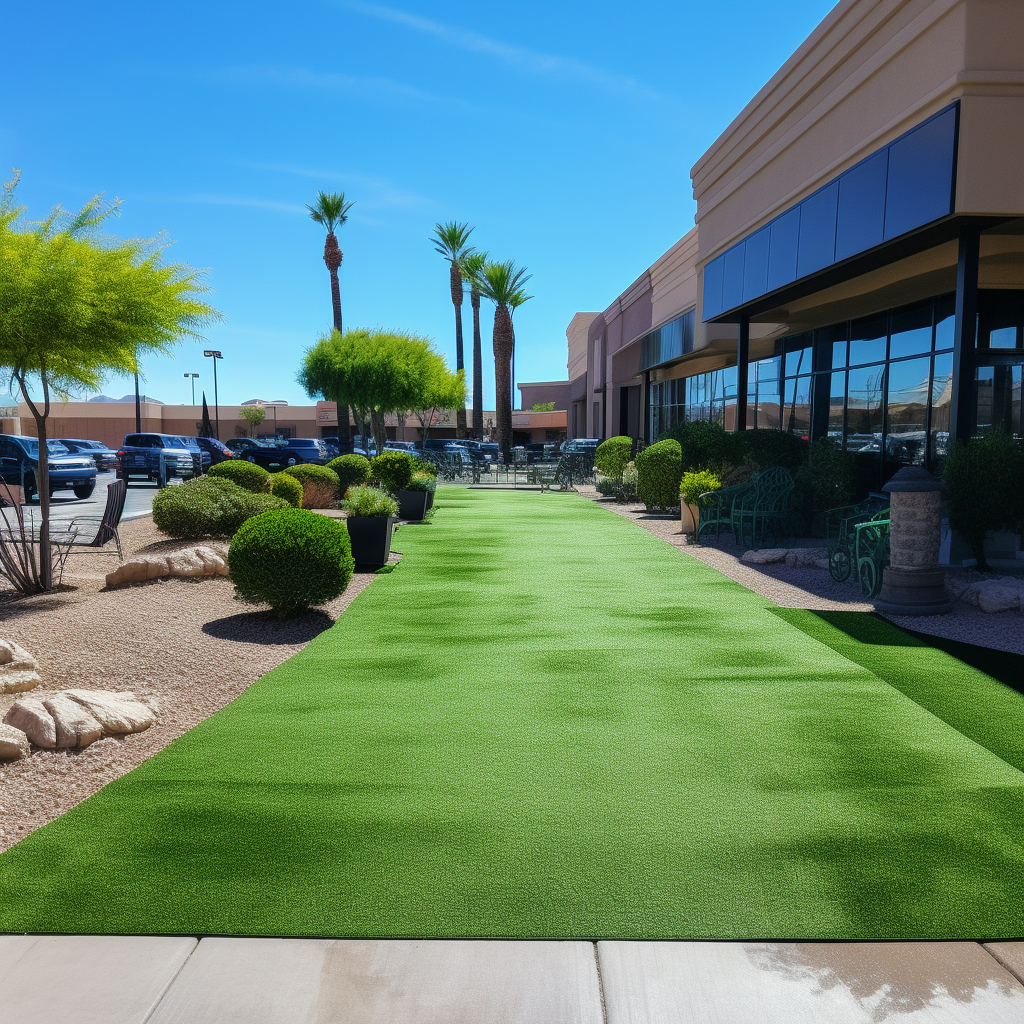 A Las Vegas commercial turf install.